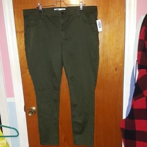 Old Navy Rockstar Green Super Skinny sz 18 NWT